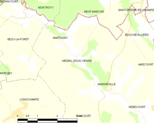 Detailkaart van de gemeente