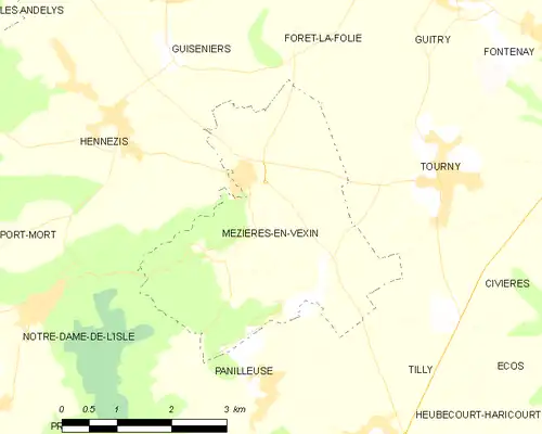 Detailkaart van de gemeente