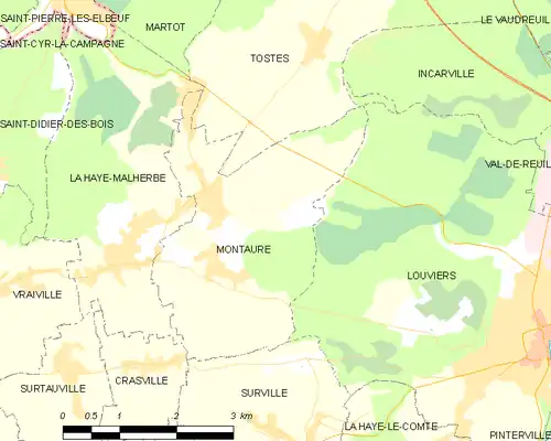 Detailkaart van de gemeente