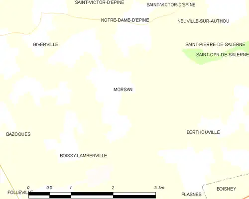 Detailkaart van de gemeente