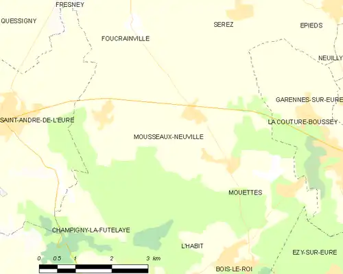 Detailkaart van de gemeente