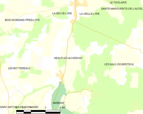 Detailkaart van de gemeente