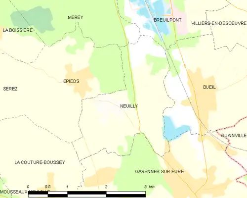 Detailkaart van de gemeente