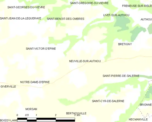 Detailkaart van de gemeente