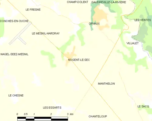 Detailkaart van de gemeente