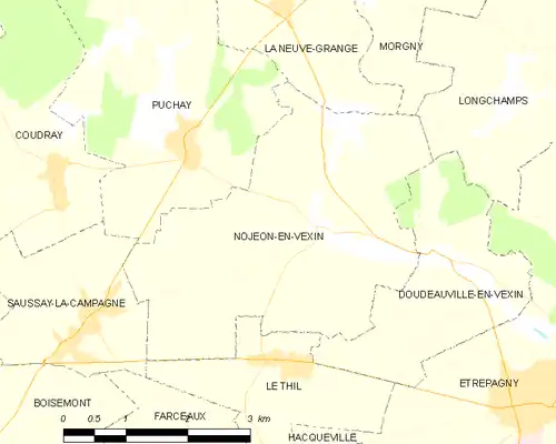 Detailkaart van de gemeente