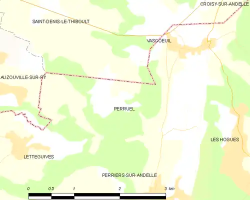 Detailkaart van de gemeente