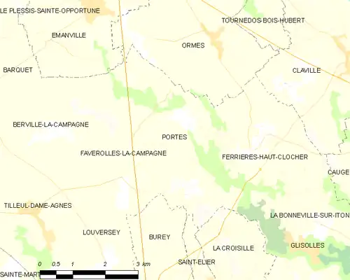 Detailkaart van de gemeente