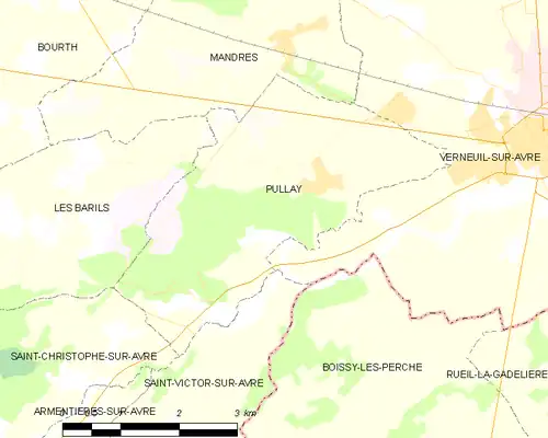 Detailkaart van de gemeente