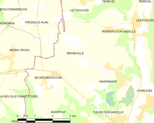 Detailkaart van de gemeente