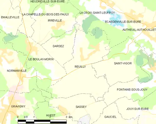 Detailkaart van de gemeente