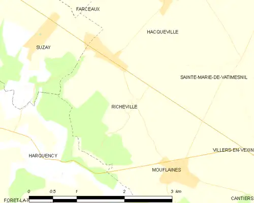 Detailkaart van de gemeente