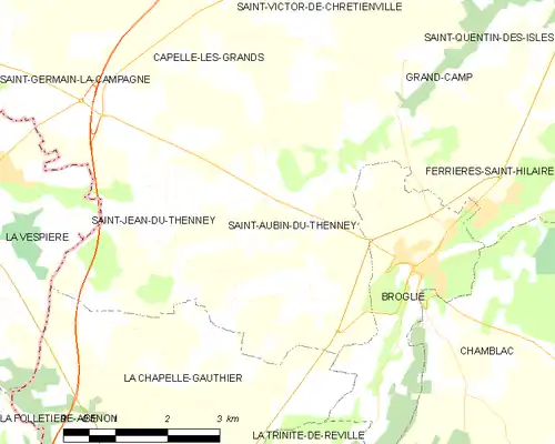 Detailkaart van de gemeente