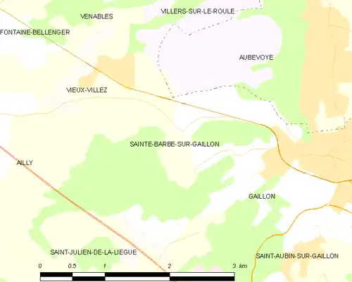 Detailkaart van de gemeente