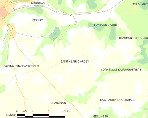 Detailkaart van de gemeente