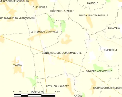 Detailkaart van de gemeente