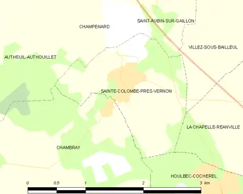 Detailkaart van de gemeente