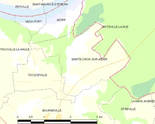 Detailkaart van de gemeente