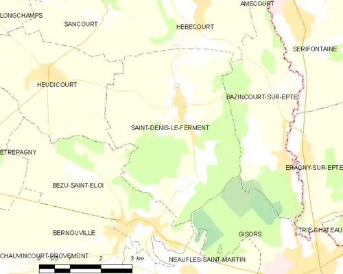 Detailkaart van de gemeente