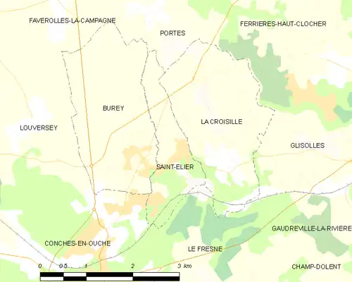 Detailkaart van de gemeente