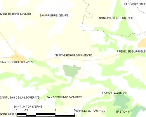 Detailkaart van de gemeente