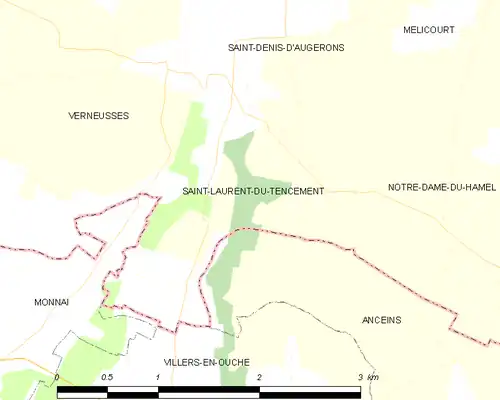 Detailkaart van de gemeente