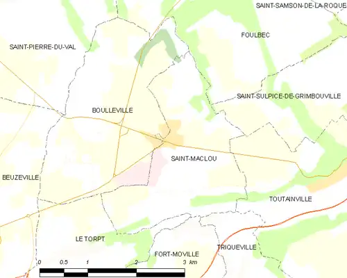 Detailkaart van de gemeente