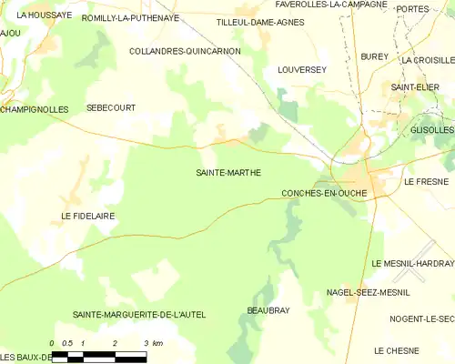 Detailkaart van de gemeente