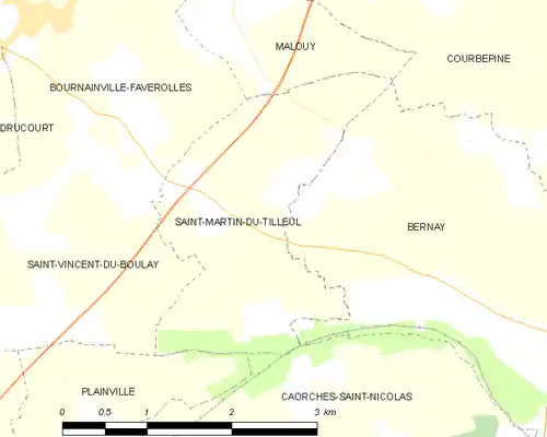 Detailkaart van de gemeente