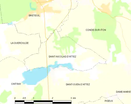 Detailkaart van de gemeente