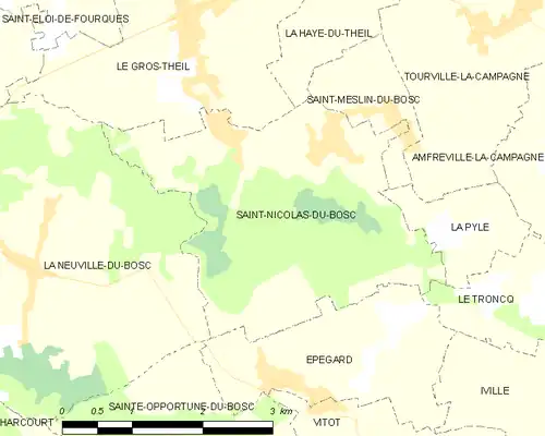 Detailkaart van de gemeente