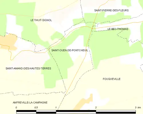 Detailkaart van de gemeente