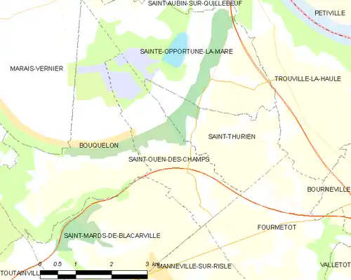 Detailkaart van de gemeente