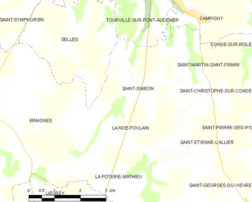 Detailkaart van de gemeente
