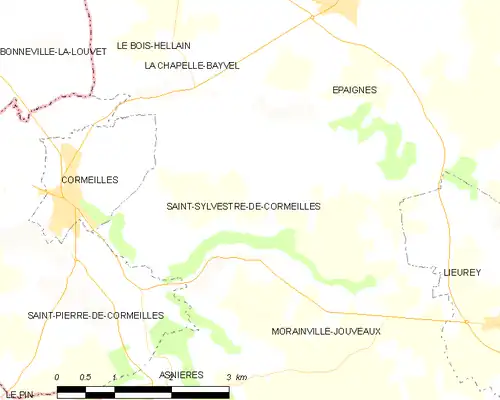 Detailkaart van de gemeente