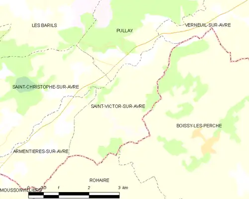 Detailkaart van de gemeente