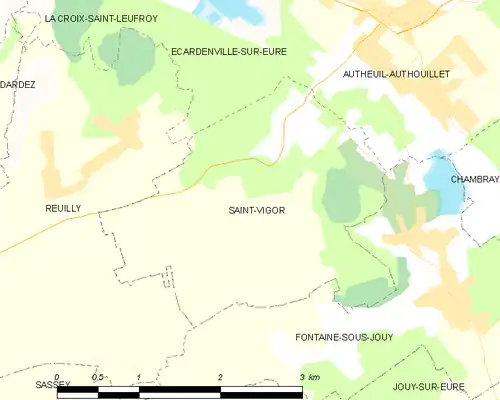 Detailkaart van de gemeente