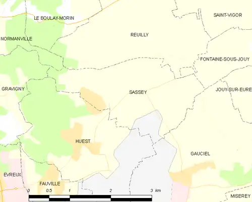 Detailkaart van de gemeente