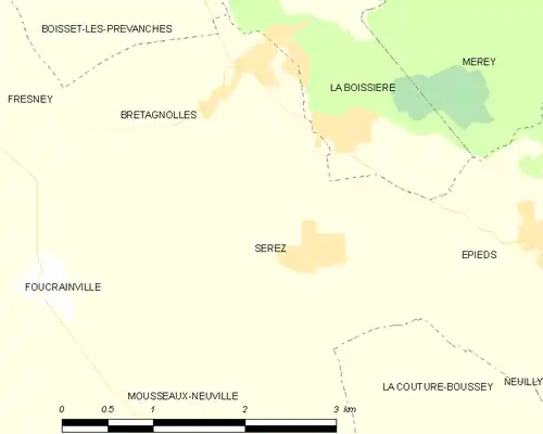 Detailkaart van de gemeente