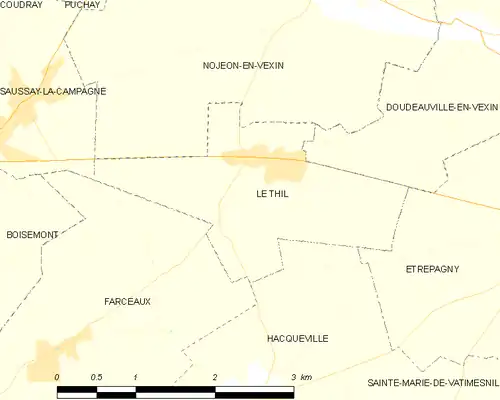 Detailkaart van de gemeente