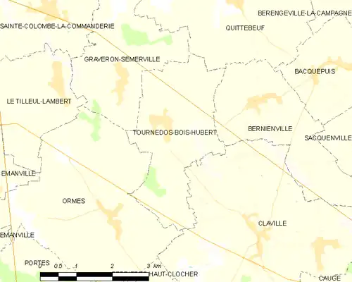 Detailkaart van de gemeente