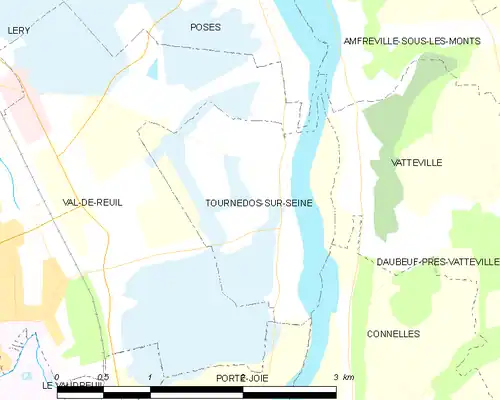 Detailkaart van de gemeente