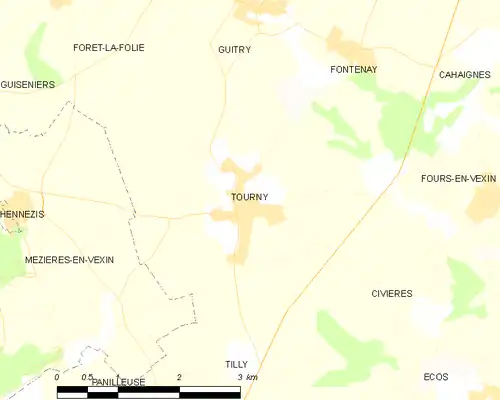 Detailkaart van de gemeente