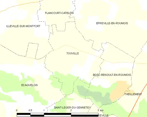 Detailkaart van de gemeente