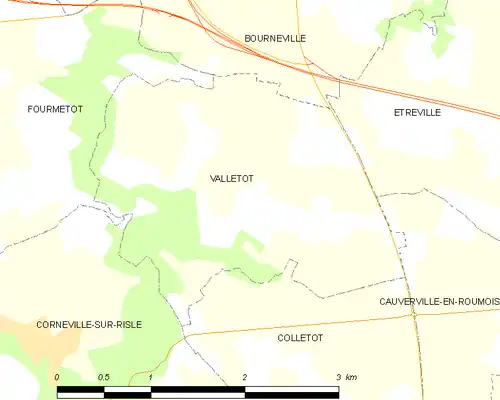 Detailkaart van de gemeente