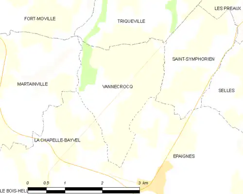 Detailkaart van de gemeente