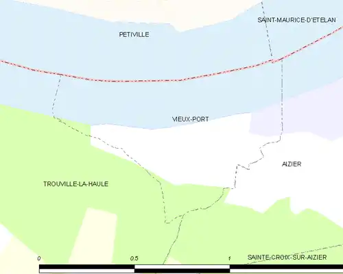 Detailkaart van de gemeente