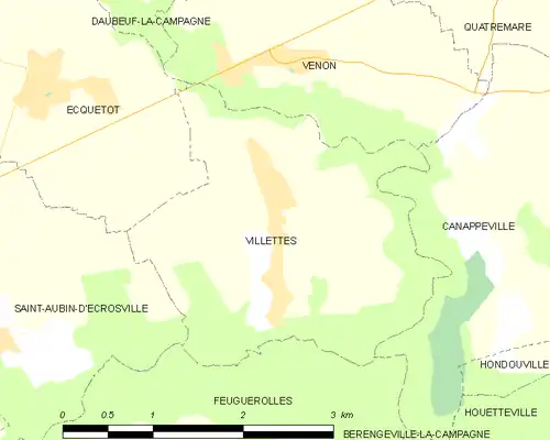Detailkaart van de gemeente
