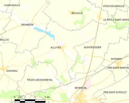 Detailkaart van de gemeente