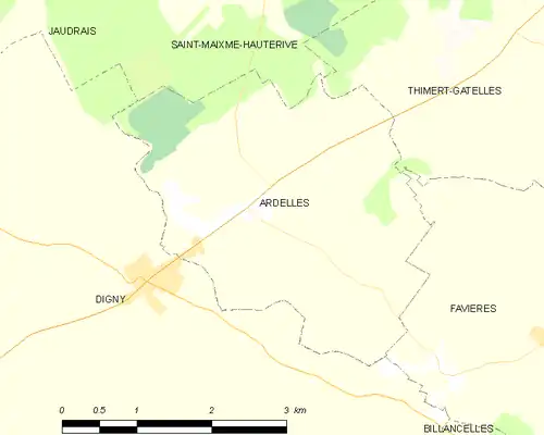 Detailkaart van de gemeente